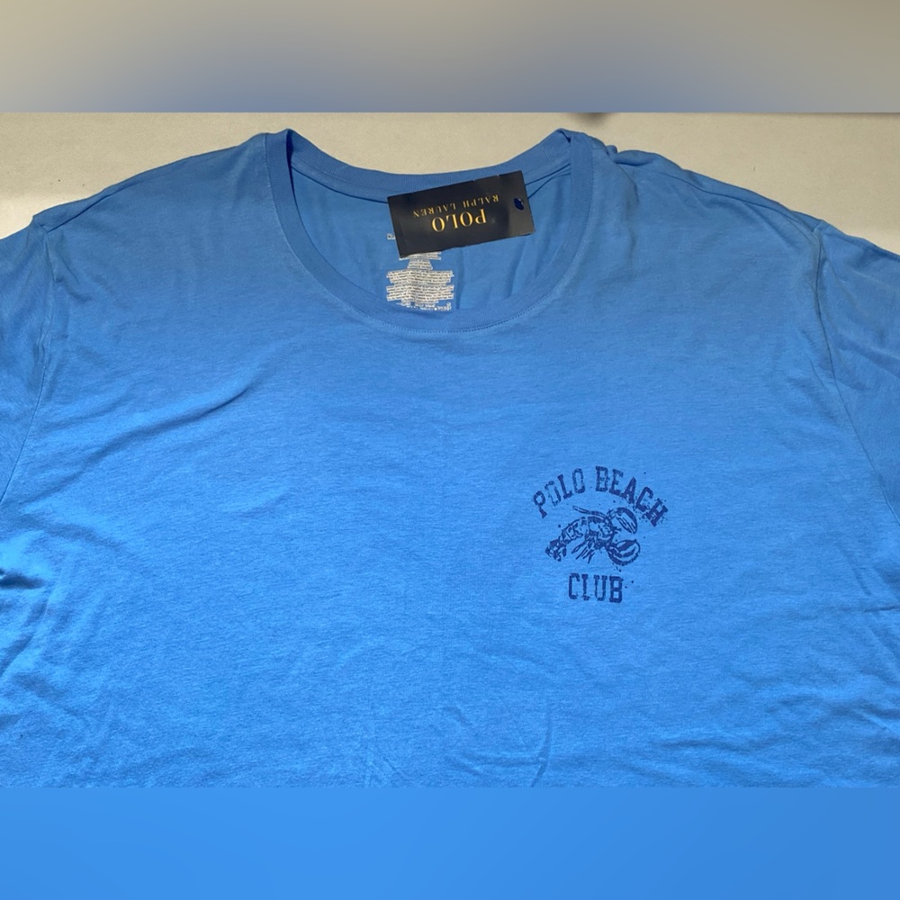 NEW Big & Tall Polo Ralph Lauren Beach Club Short Sleeve TShirt Cotton Bld Blue - Picture 3 of 8